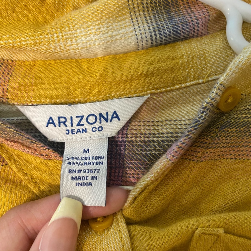 Yellow Flannel Button Down - Picture 4 of 4